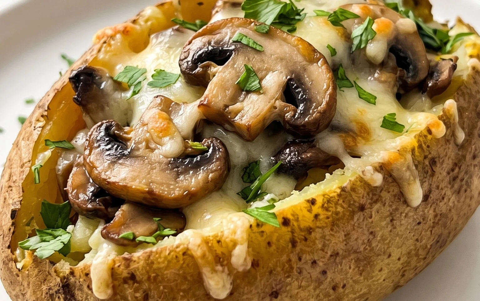 The Ultimate Stuffed Baked Potatoes with Mushrooms