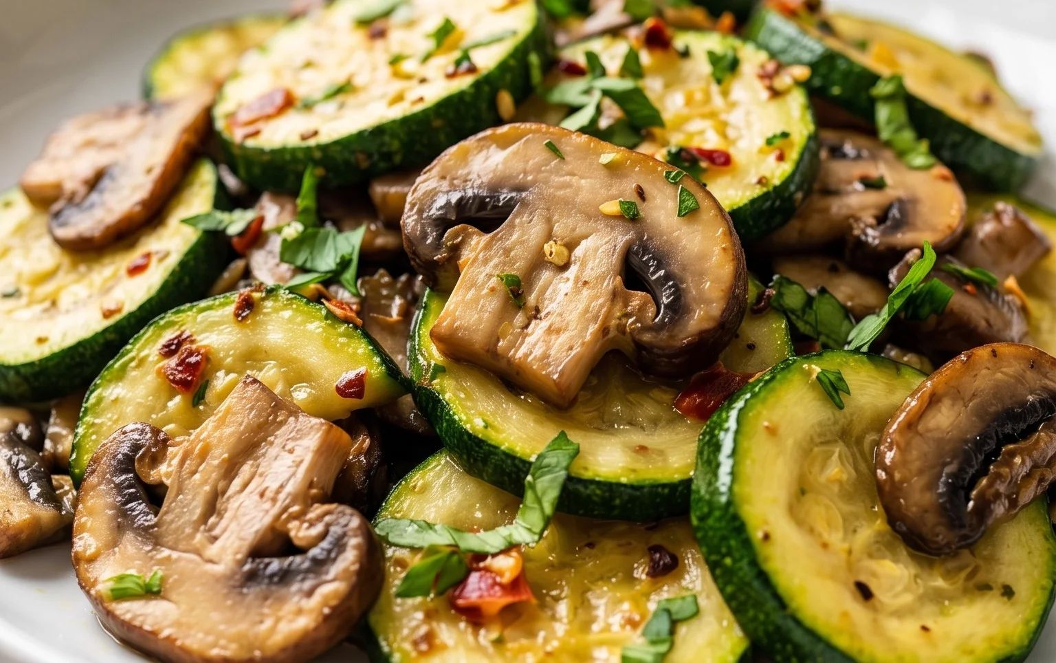 Skillet Zucchini and Mushrooms