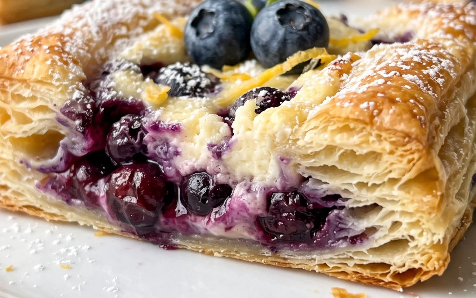 Blueberry Cream Cheese Puff Pastry