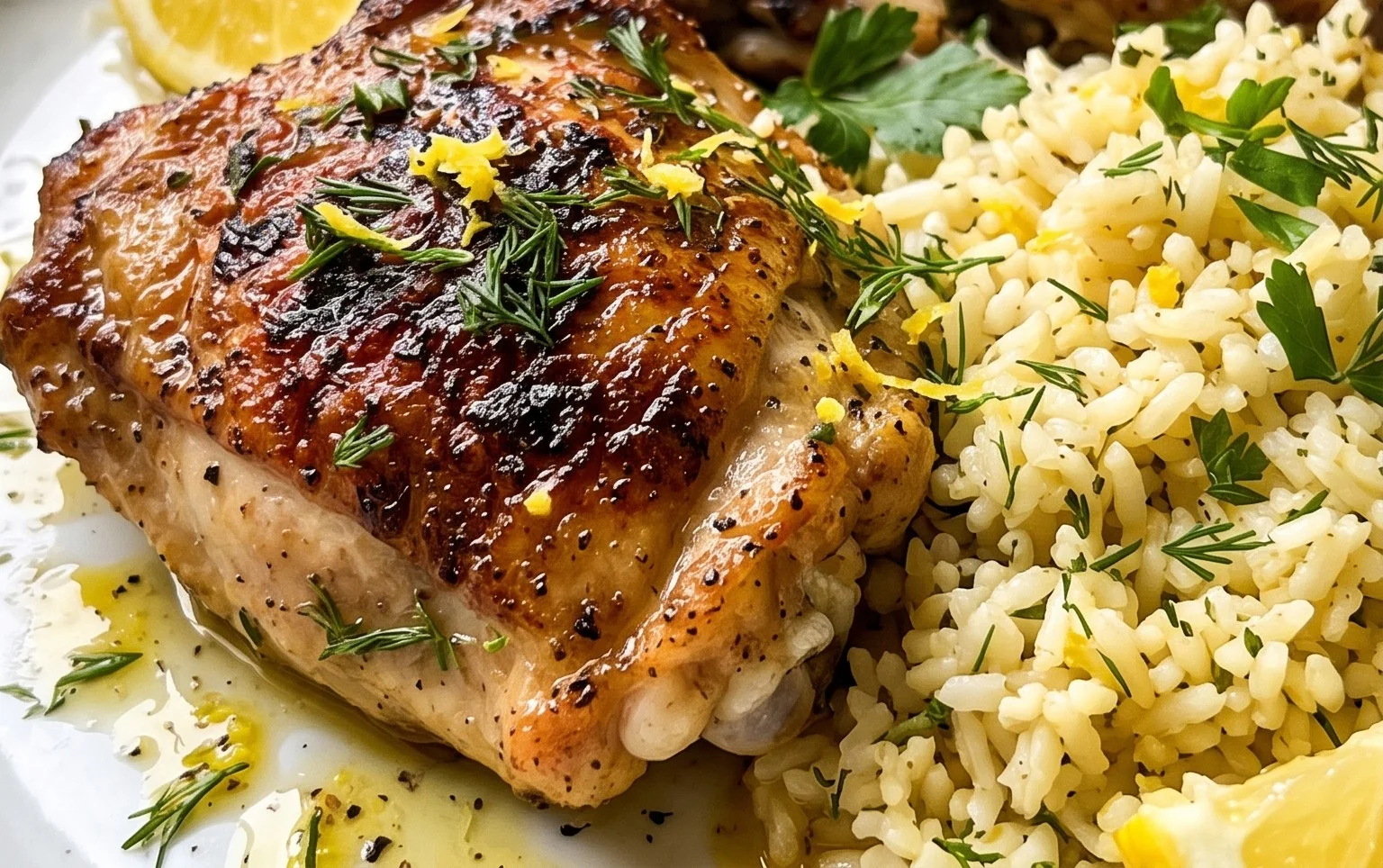 Greek Chicken and Lemon Rice (30 Minutes, One-Pot)