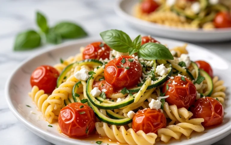 Healthy Tomato Zucchini Pasta