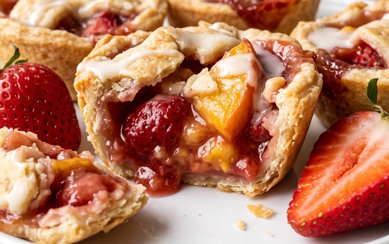 Strawberry Peach Pie Bites