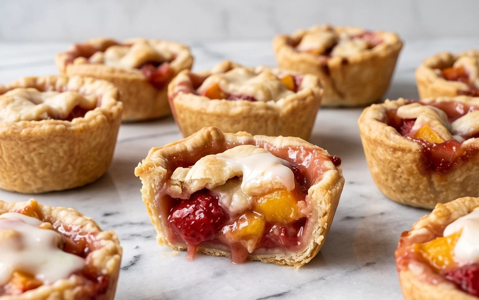 Strawberry Peach Pie Bites