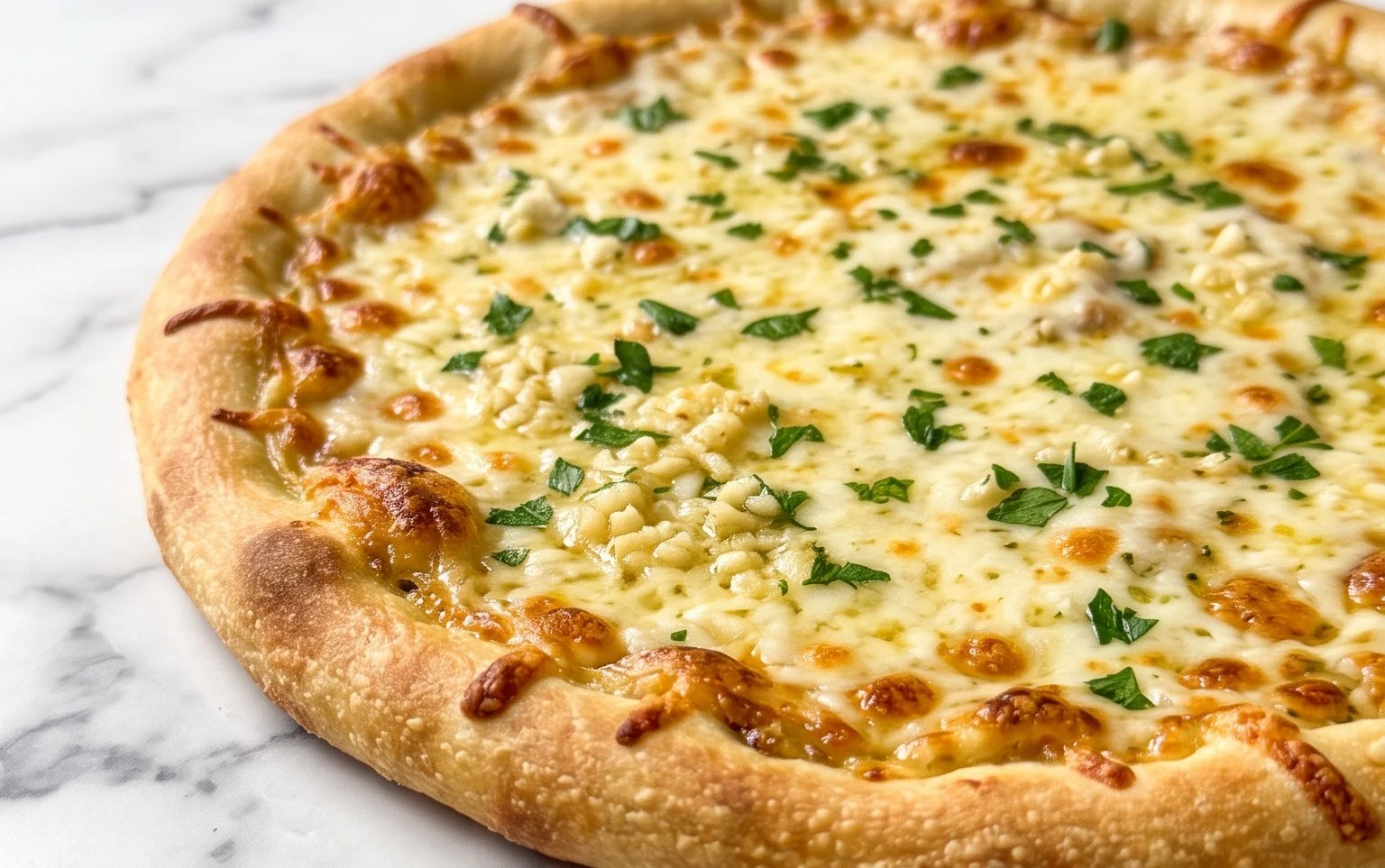 buttery garlic pizza