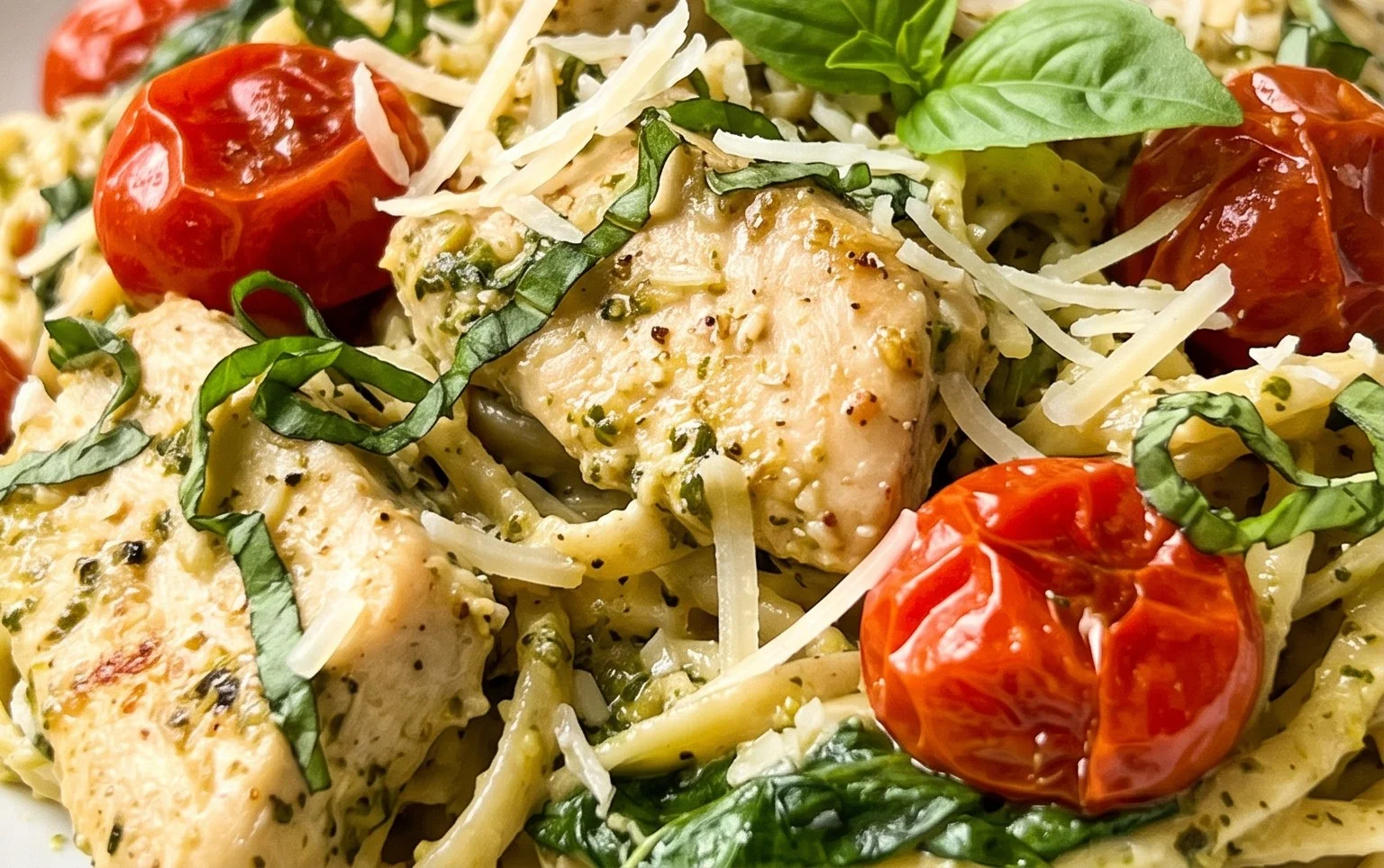 Creamy Chicken Pesto Pasta