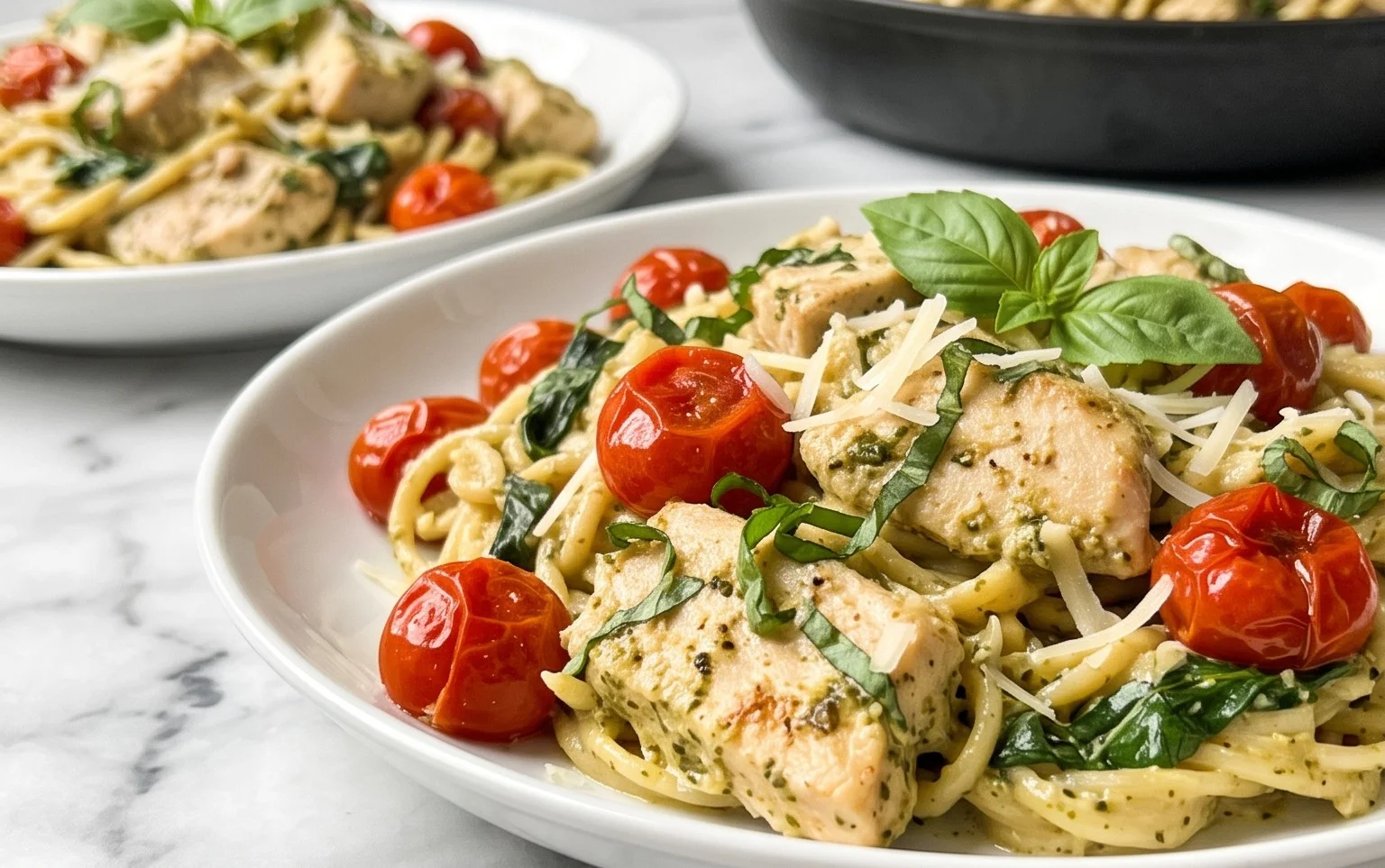 Creamy Chicken Pesto Pasta