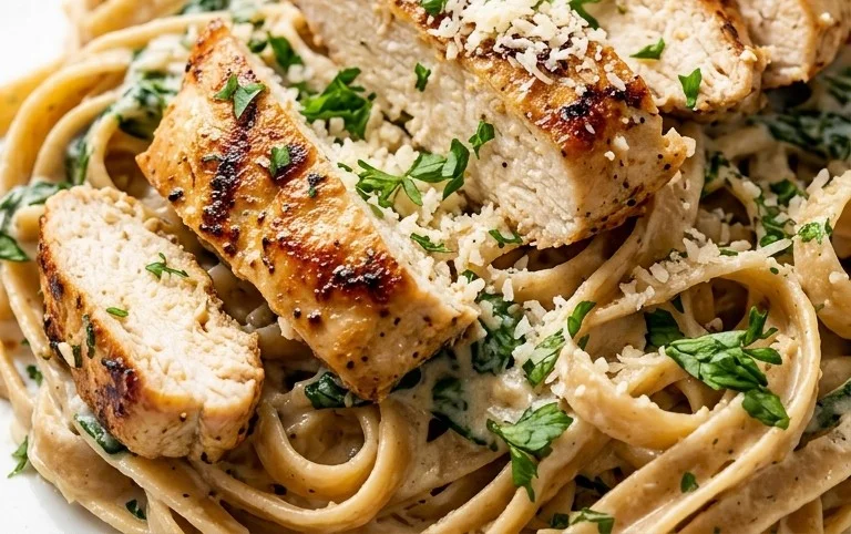 Low Calorie Chicken Alfredo