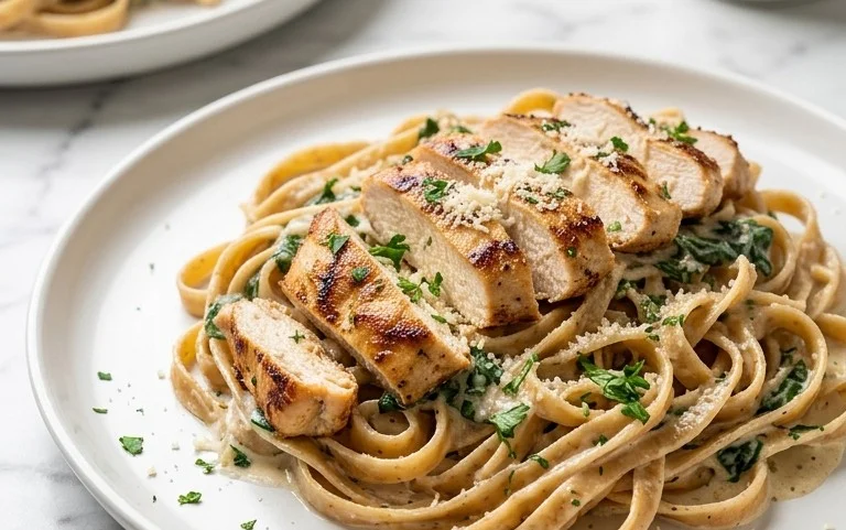 Low Calorie Chicken Alfredo