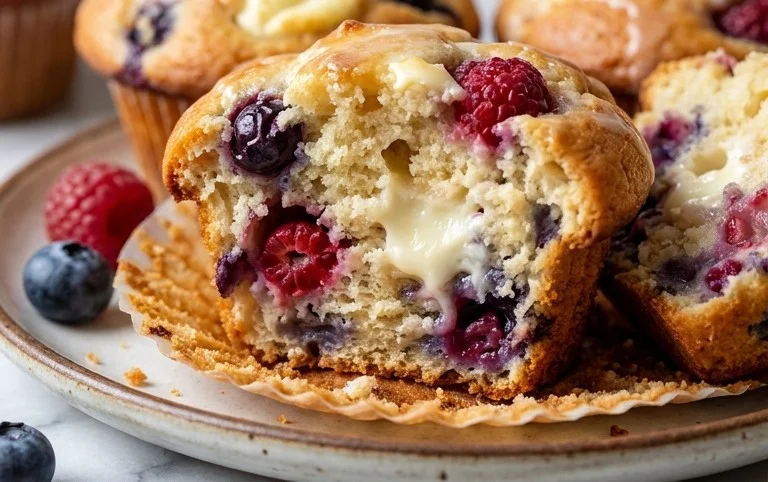 Berry Cream Cheese Muffins