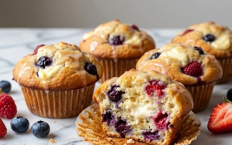 Berry Cream Cheese Muffins
