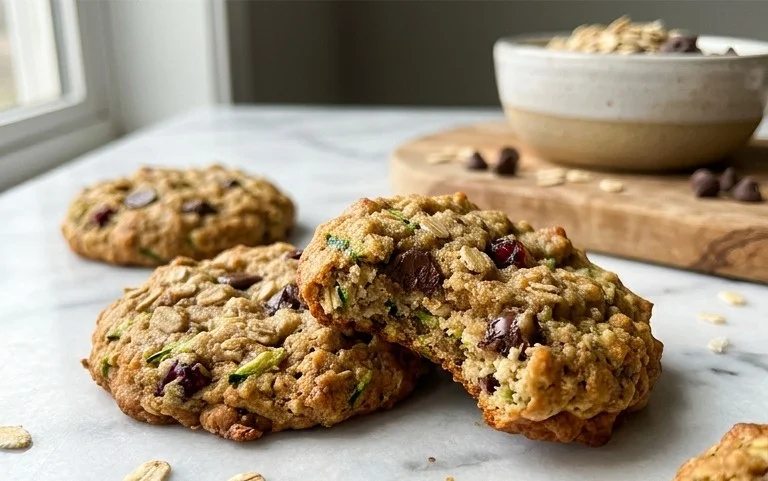 Healthy Zucchini Oatmeal Cookies