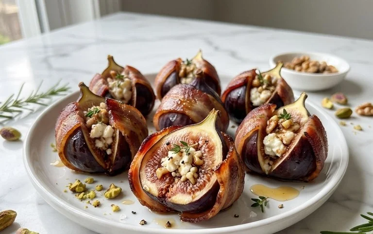 Beef Bacon Wrapped Stuffed Figs