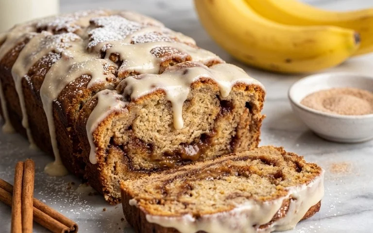 Cinnamon Roll Banana Bread