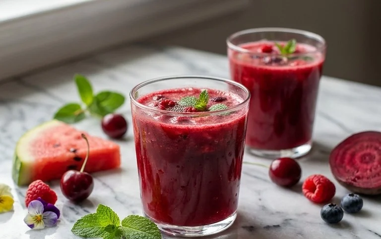 Watermelon Cherry Berry Beet Juice