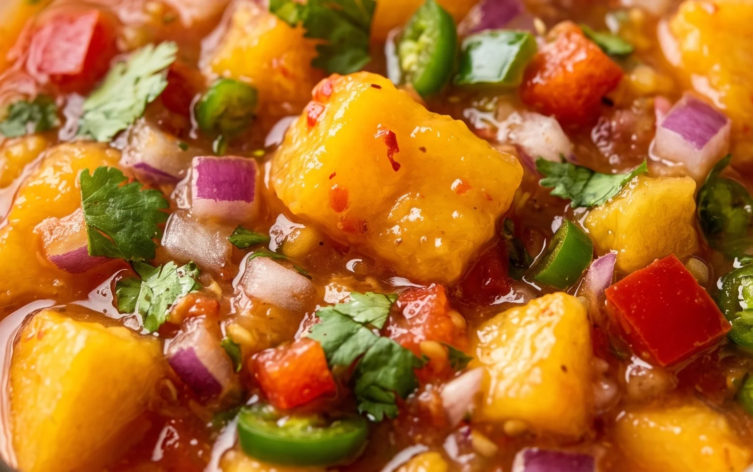 Sweet & Spicy Peach Salsa Canning Recipe