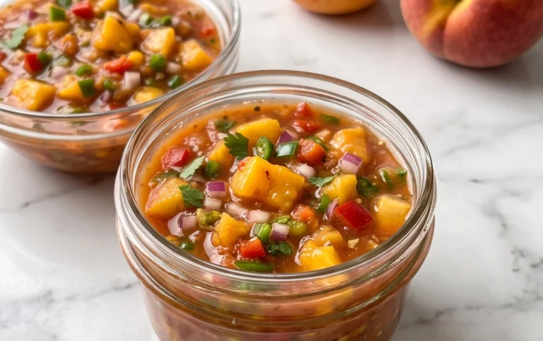 Sweet & Spicy Peach Salsa Canning Recipe