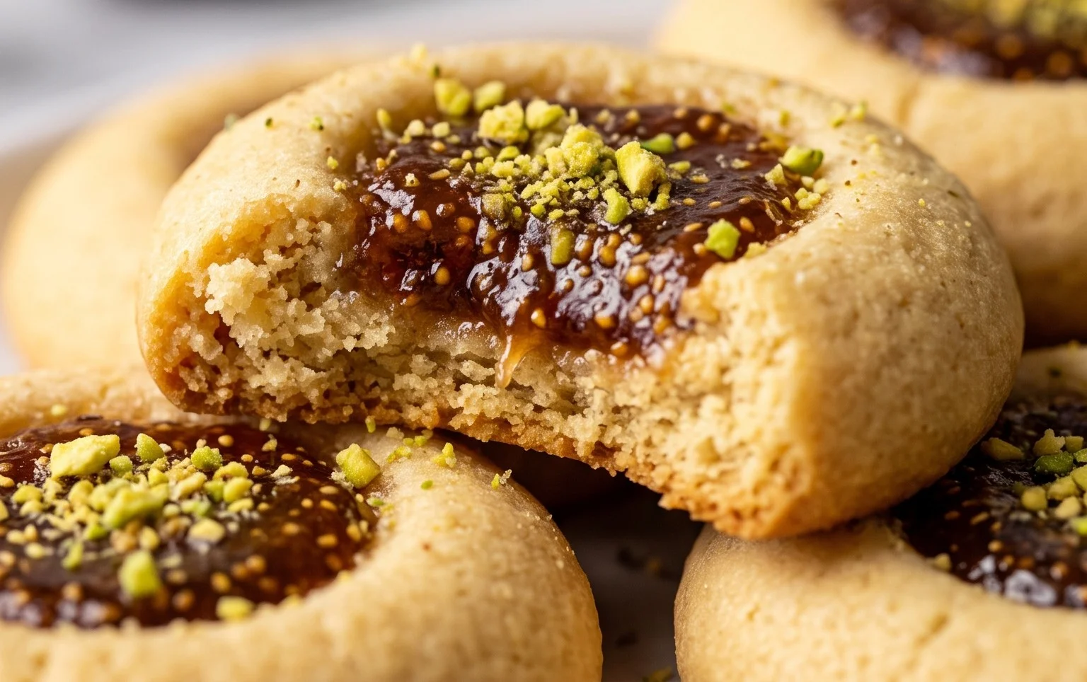 Cardamom Fig Thumbprint Cookies
