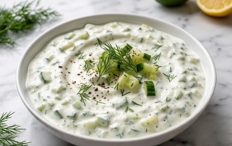 Cucumber Dip with Sour Cream and Dill