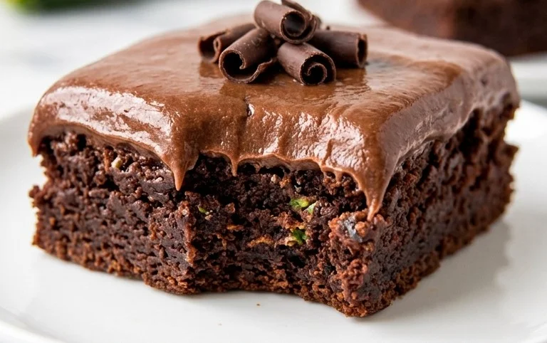 Zucchini Brownies with 1 minute Frosting!