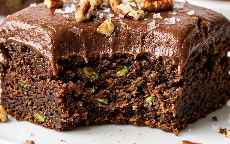 Zucchini Brownies with 1 minute Frosting!