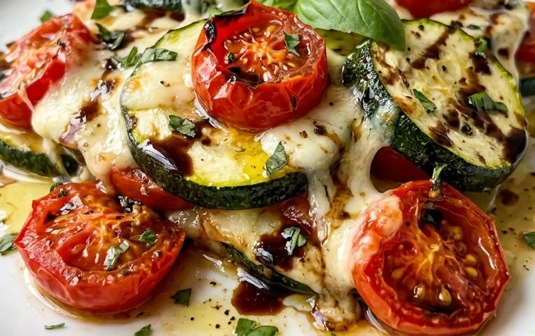 Balsamic Zucchini Tomato Bake
