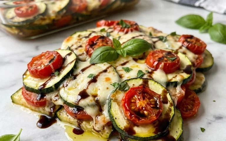 Balsamic Zucchini Tomato Bake