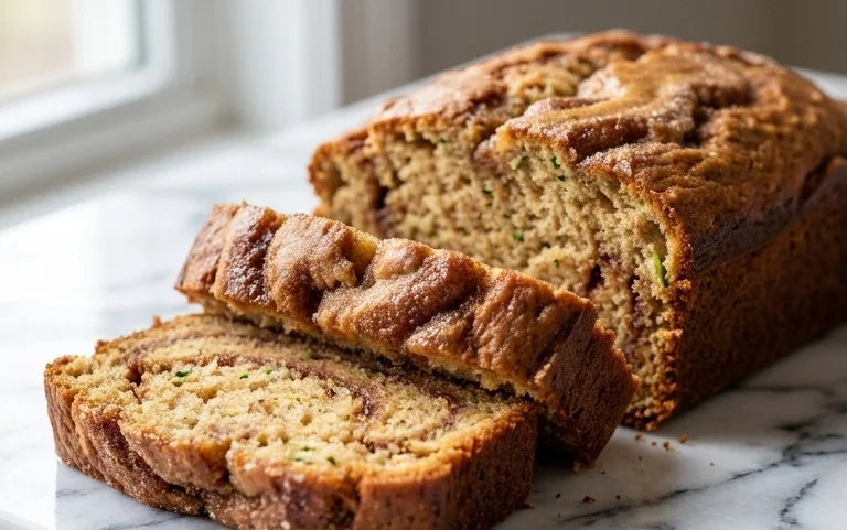 Moist and Delicious Cinnamon Swirl Zucchini Bread