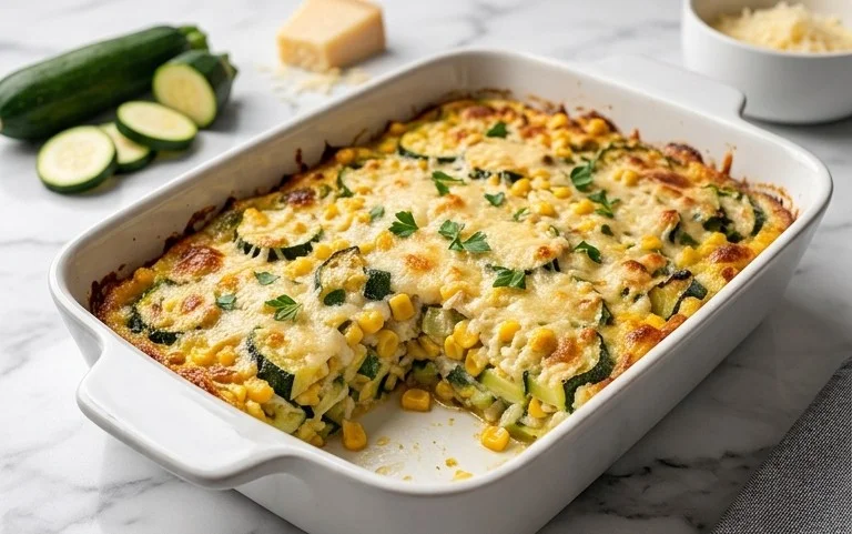 Zucchini Corn Parmesan Bake Recipe